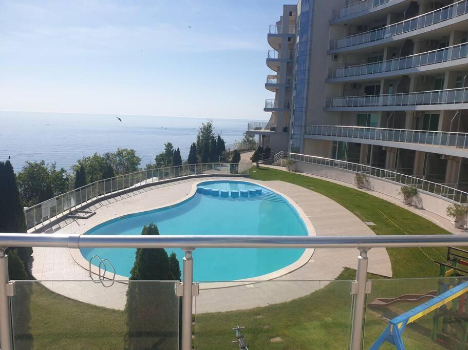 Studio Silver Terace With Sea View For 4 Person Бяла Екстериор снимка